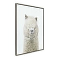 thumbnail image 1 of Kate and Laurel Sylvie Alpaca Fluff Framed Canvas Wall Art by Amy Peterson Art Studio, 28x38 Gray, Whimsical Animal Wall Decor Artwork, 1 of 6