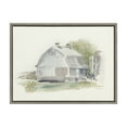 thumbnail image 1 of Kate and Laurel Sylvie Barn 1 Framed Linen Textured Canvas Wall Art by Patricia Shaw, 18x24 Gray, Decorative Farmhouse Art for Wall, 1 of 8