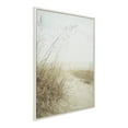 thumbnail image 1 of Kate and Laurel Sylvie Beach Grasses Framed Canvas Wall Art by Emiko and Mark Franzen of F2Images, 28x38 White, Ocean Coastal Beach Home Decor, 1 of 7