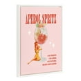 thumbnail image 1 of Kate and Laurel Sylvie Beaded Aperol Spritz Pinup Vintage Framed Canvas Wall Art by Alli Standefer, 18x24 White, Bar Drink Art for Wall, 1 of 7