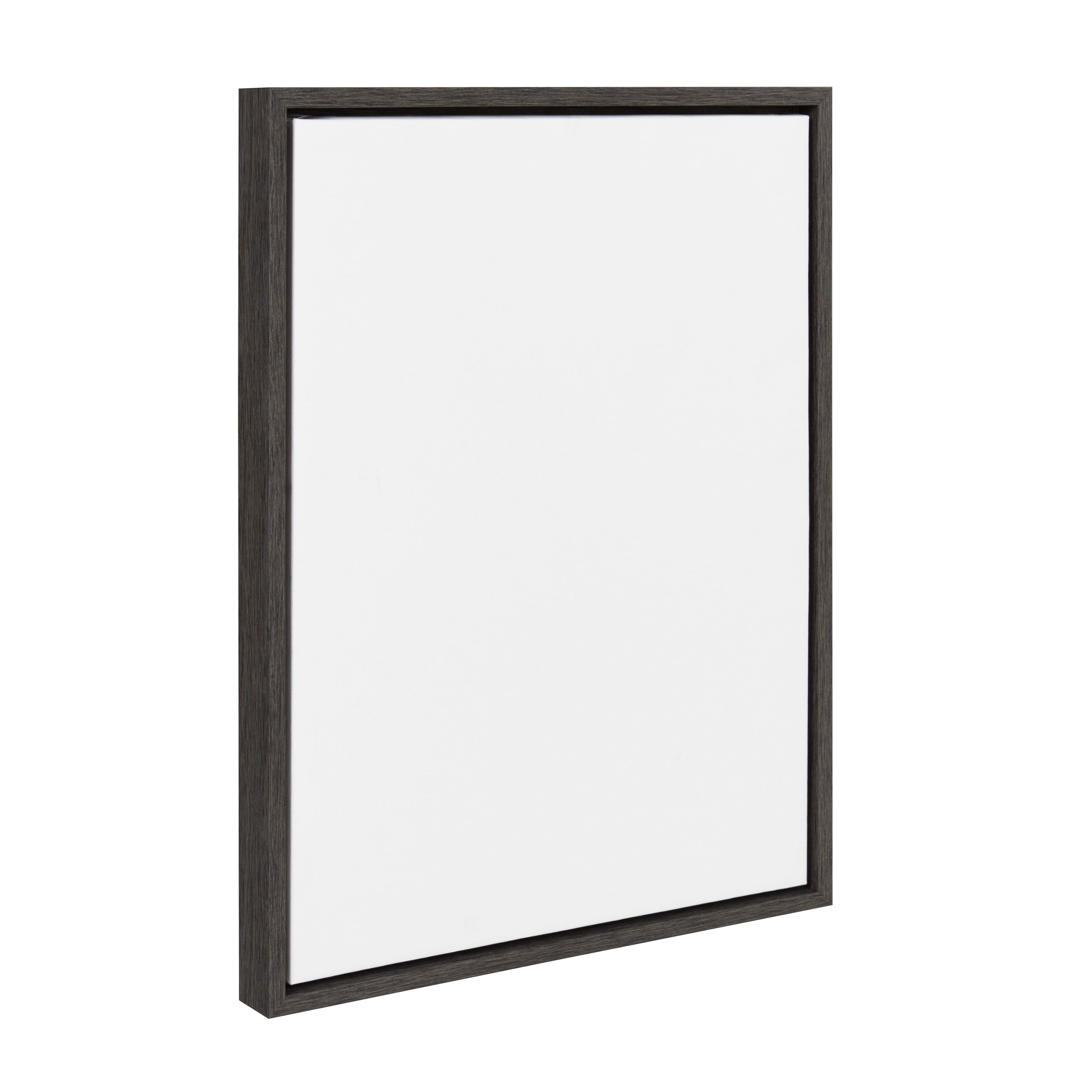 Kate and Laurel Sylvie Blank Framed Canvas Wall Art, 18x24 Dark Gray