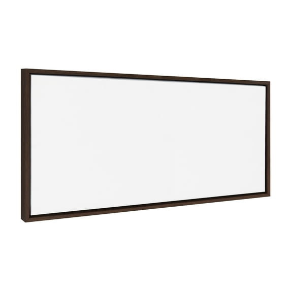 Kate and Laurel Sylvie Blank Framed Canvas Wall Art, 18x40 Brown, Modern Empty Canvas for Paint-Your-Own Art, Premium Canvas Already Framed