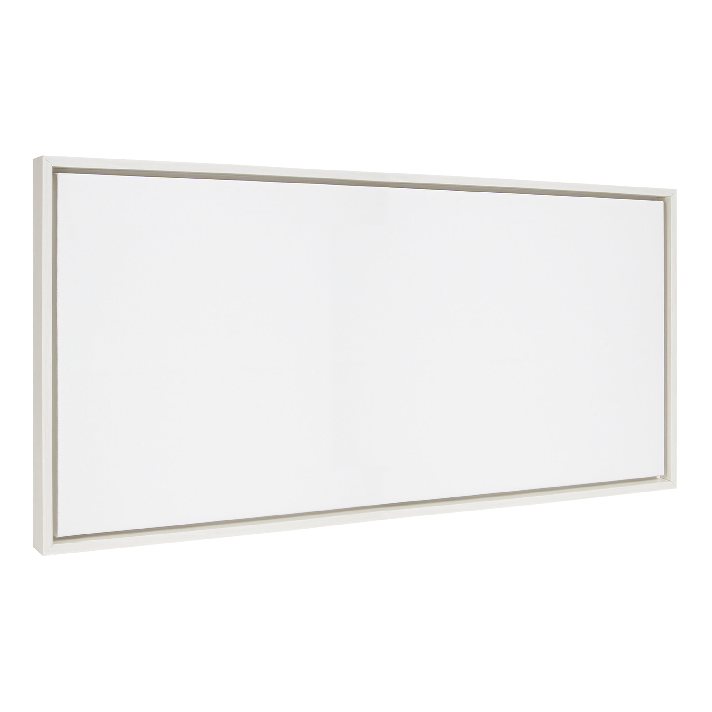 White Framed Canvas Wall Art for Painting, 18x40