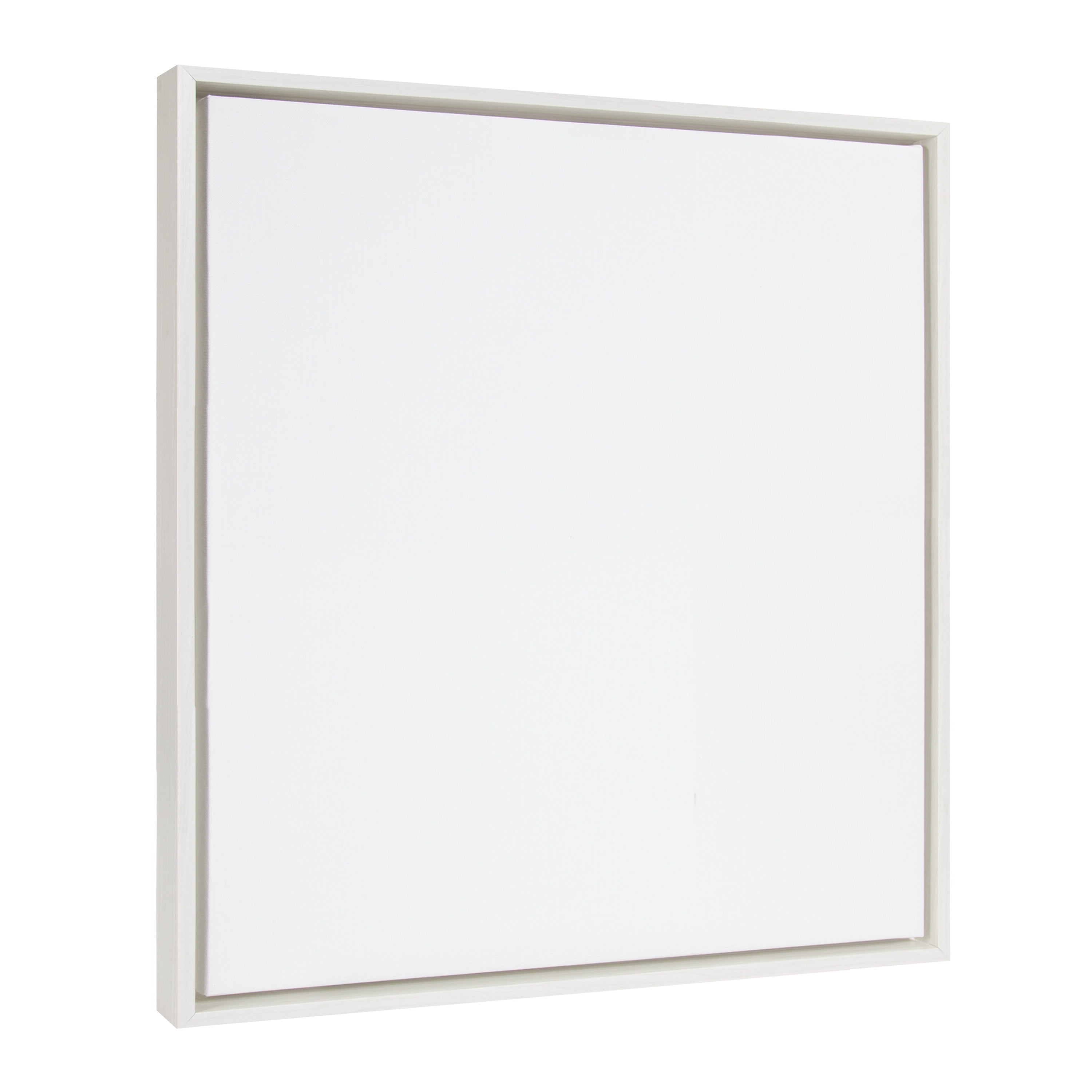 White Framed Canvas Wall Art for Painting, 22x22
