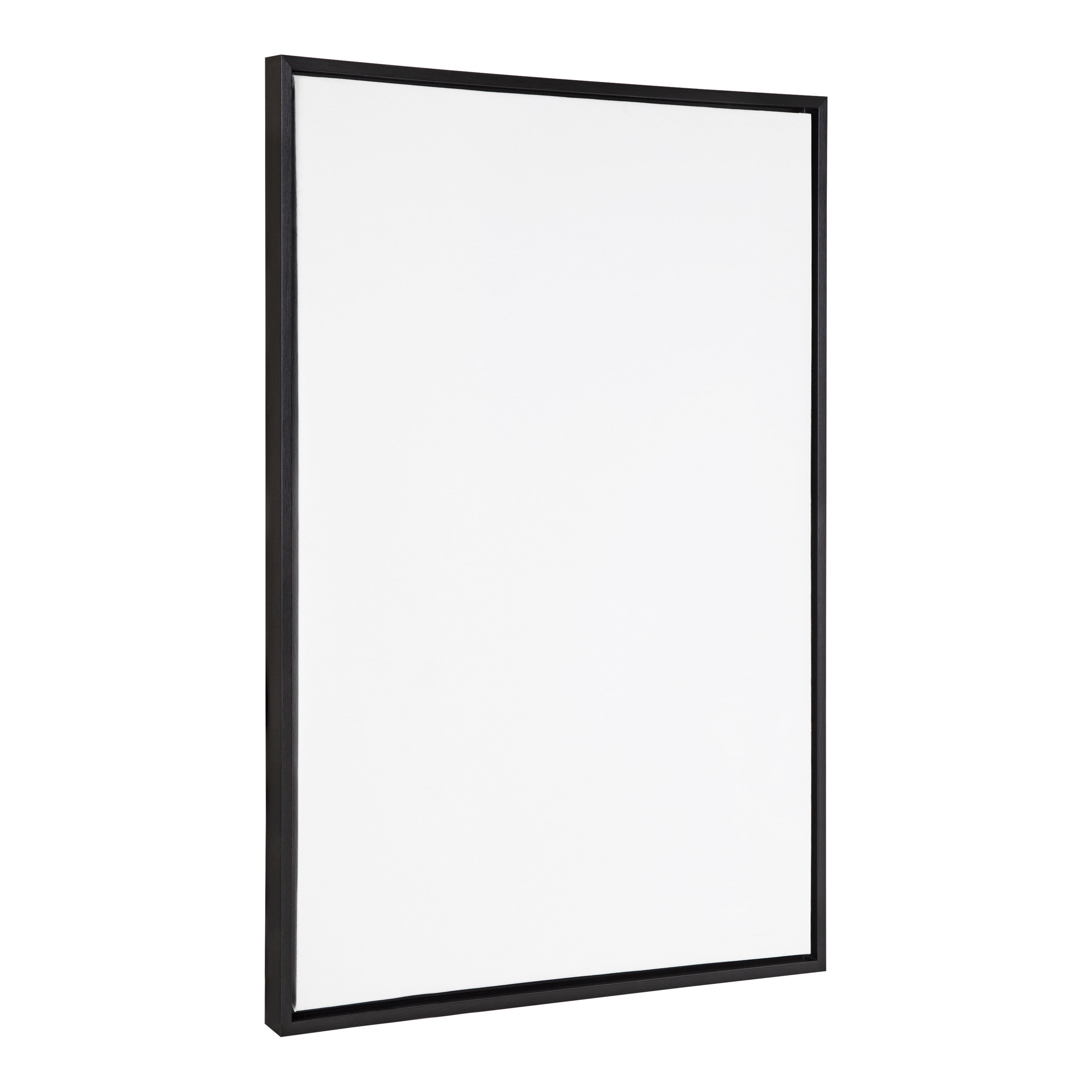 Kate and Laurel Sylvie Blank Framed Canvas Wall Art, 28x38 Black, Modern Empty Canvas for Paint