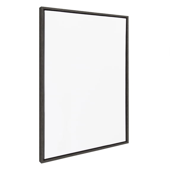 Kate and Laurel Sylvie Blank Framed Canvas Wall Art, 28x38 Dark Gray, Modern Empty Canvas for Paint-Your-Own Art, Premium Canvas Already Framed