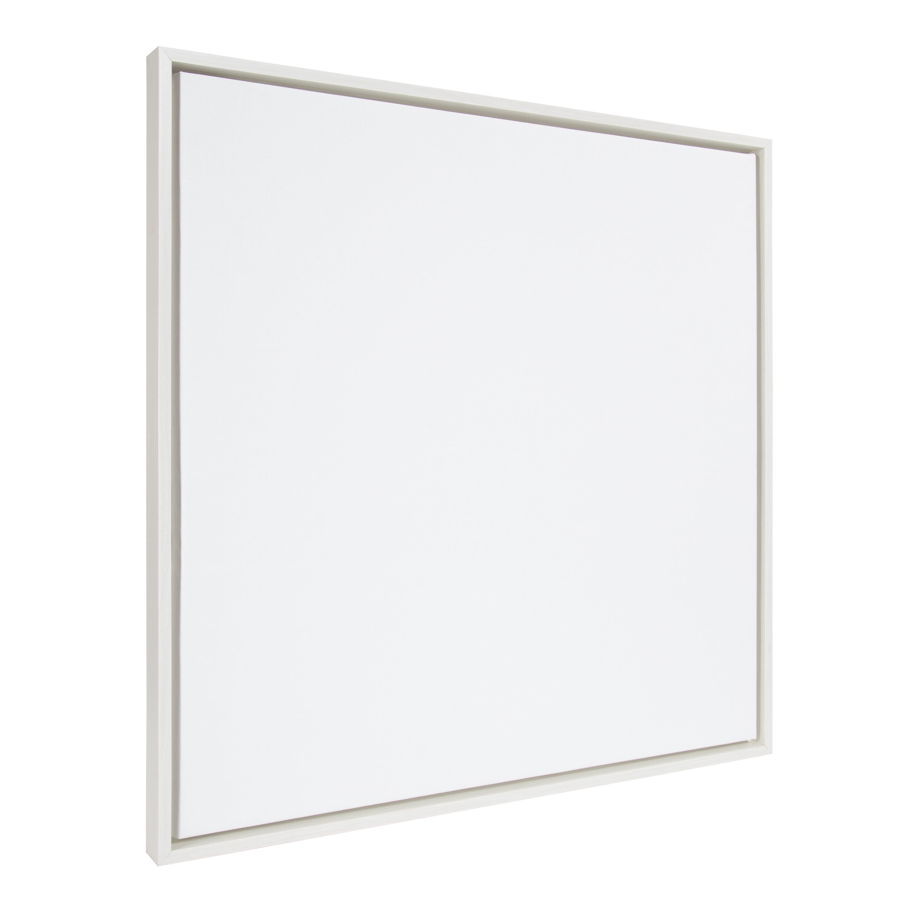 White 30x30 Canvas with Sleek Modern Frame
