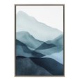 thumbnail image 1 of Kate and Laurel Sylvie Blue Mountain Range Framed Canvas Wall Art by Amy Lighthall, 23x33 Gray, Decorative Scenic Nature Art for Wall, 1 of 7