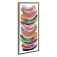 thumbnail image 1 of Kate and Laurel Sylvie Bright Abstract Framed Canvas Wall Art by Jessi Raulet of Ettavee, 18x40 Gold, Modern Colorful Brushstrokes Art for Wall, 1 of 7