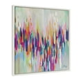 thumbnail image 1 of Kate and Laurel Sylvie Brushstroke 154 Framed Canvas Wall Art by EttaVee, 22x22 White, Modern Abstract Colorful Fun Art for Wall, 1 of 7