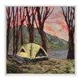 thumbnail image 1 of Kate and Laurel Sylvie Camping Tent 2 Framed Canvas Wall Art by Emily Kenney, 22x22 White, Contemporary Nature Art, 1 of 6