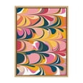thumbnail image 1 of Kate and Laurel Sylvie Colorful Swirls Framed Canvas Wall Art by Apricot and Birch, 18x24 Natural, Chic Modern Abstract Art for Wall, 1 of 8