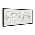 thumbnail image 1 of Kate and Laurel Sylvie Dancing Circles Framed Canvas Wall Art by Teju Reval of SnazzyHues, 18x40 Black, Decorative Abstract Wall Décor, 1 of 6
