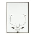 thumbnail image 1 of Kate and Laurel Sylvie Deer with Antlers Black and White Portrait Framed Canvas Wall Art by Simon Te Tai, 23x33 Gray, 1 of 8
