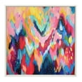 thumbnail image 1 of Kate and Laurel Sylvie EV Brushstroke 100 Framed Canvas Wall Art by Jessi Raulet of Ettavee, 30x30 White,  Colorful Abstract Art for Wall, 1 of 6