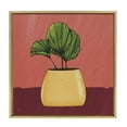thumbnail image 1 of Kate and Laurel Sylvie East Wind Framed Canvas Wall Art by Mary Joak, 22x22 Gold, Decorative Boho Succulent Art for Wall, 1 of 6