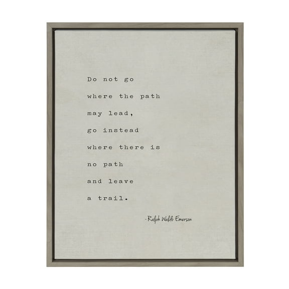 Kate and Laurel Sylvie Emerson Quote Framed Canvas Art Print, 18" x 24", by Shawn St.Peter