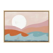 Kate and Laurel Sylvie Endless Summer Horizontal Framed Canvas Wall Art by Kate Aurelia Holloway, 23x33 Natural, Calming Wall Decor for Wall