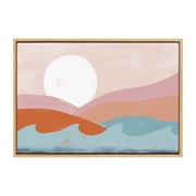 Kate and Laurel Sylvie Endless Summer Horizontal Framed Canvas Wall Art by Kate Aurelia Holloway, 23x33 Natural, Calming Wall Decor for Wall
