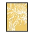 thumbnail image 1 of Kate and Laurel Sylvie Flower in Yellow Framed Canvas Wall Art by Apricot and Birch, 18x24 Gray, Floral Art for Wall, 1 of 7