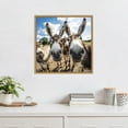 thumbnail image 1 of Kate and Laurel Sylvie Funny Animal Donkey Selfie Framed Canvas Wall Art by The Creative Bunch Studio, 22x22 Natural, Funny Cute Animal Art for Wall, 1 of 7
