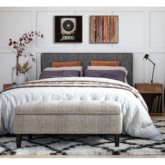 Kate and Laurel Sylvie High Fidelity Framed Canvas Wall Art by Emiko and Mark Franzen of F2Images, 22x22 Gray, Decorative Vinyl Record Art for Wall