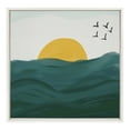 thumbnail image 1 of Kate and Laurel Sylvie Horizon Framed Canvas Wall Art by Oris Eddu, 22x22 White, Decorative Sunset Art Print for Wall, 1 of 6