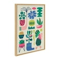 thumbnail image 1 of Kate and Laurel Sylvie Houseplants Framed Canvas Wall Art by Rachel Lee, 23x33 Natural, Colorful Mid-Century Plant Art for Wall, 1 of 7