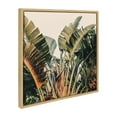 thumbnail image 1 of Kate and Laurel Sylvie Hue 2 Framed Canvas Wall Art by Alicia Bock, 22x22 Natural, Coastal Beach Palm Tree Art for Wall, 1 of 6