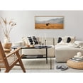 thumbnail image 1 of Kate and Laurel Sylvie Icelandic Horses No 3 Framed Canvas Wall Art by Crystal Lynn Collins, 40x18 Natural, Stunning Nature Landscape Art for Wall, 1 of 8