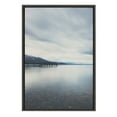 thumbnail image 1 of Kate and Laurel Sylvie Lake Tahoe Reflections Framed Canvas Wall Art by Laura Evans, 23x33 Gray, Decorative Calming Art for Wall, 1 of 7