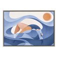 thumbnail image 1 of Kate and Laurel Sylvie Let Go Framed Canvas Wall Art by Maggie Stephenson, 23x33 Gray, Feminine Abstract Art Print for Wall, 1 of 6
