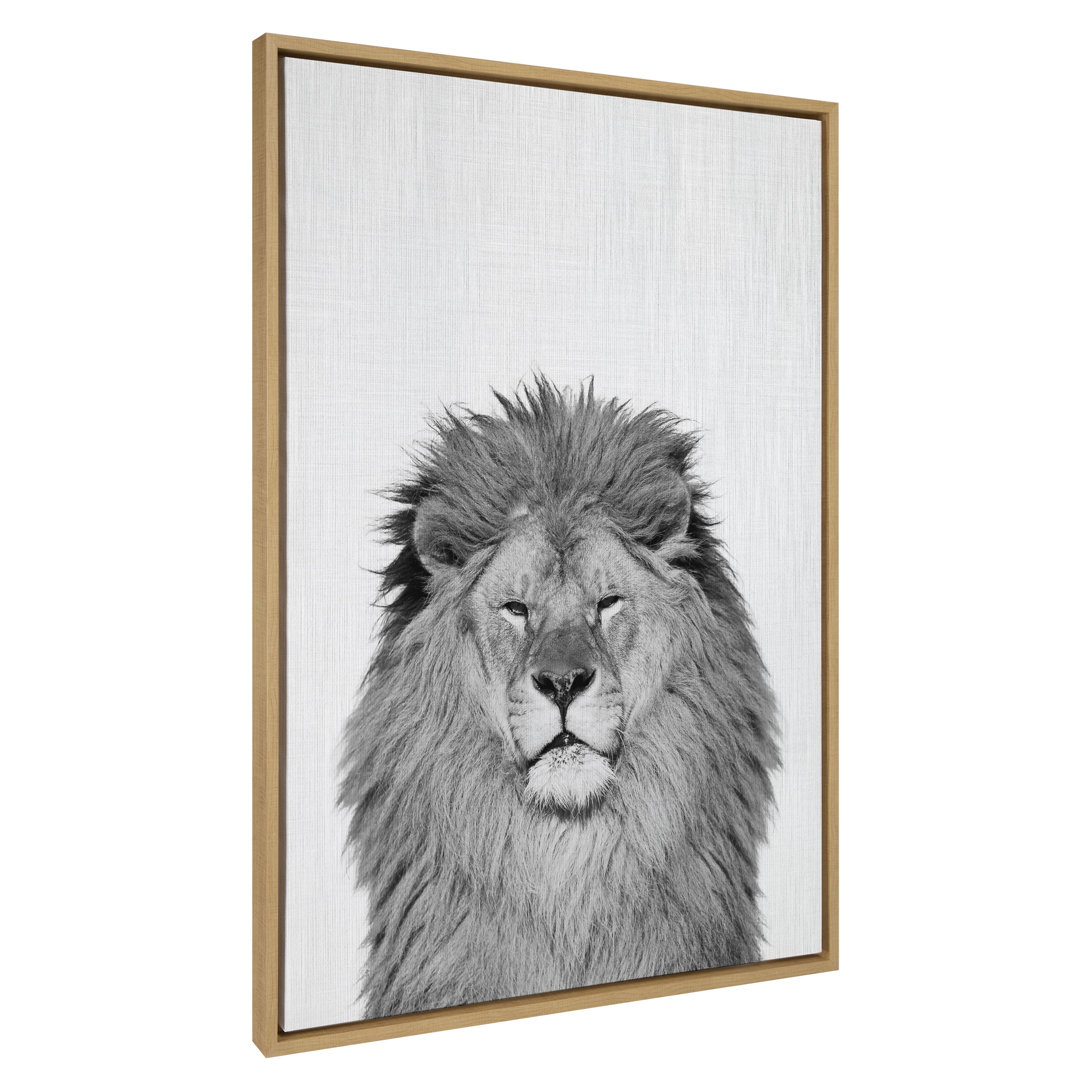 Natural Lion Portrait Canvas Print for Nursery, 31.5x42