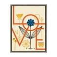 thumbnail image 1 of Kate and Laurel Sylvie Love Framed Canvas Wall Art by Amber Leaders Designs, 18x24 Gray, Decorative Floral Art for Wall, 1 of 7