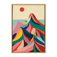 thumbnail image 1 of Kate and Laurel Sylvie MCM Mountains Framed Canvas Wall Art by Rachel Lee of My Dream Wall, 23x33 Natural, Decorative Midcentury Modern Art for Wall, 1 of 9