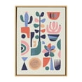 thumbnail image 1 of Kate and Laurel Sylvie Mid-Century Succulents Framed Canvas Wall Art By Rachel Lee, 23x33 Natural, Botanical Plant Home Decor, 1 of 7