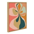 thumbnail image 1 of Kate and Laurel Sylvie Morning Hibiscus Framed Canvas Wall Art by Alicia Bock, 18x24 Natural, Colorful Plant Illustration Art for Wall, 1 of 6
