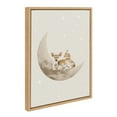 thumbnail image 1 of Kate and Laurel Sylvie On the Moon Framed Canvas Wall Art by July Art Prints, 18x24 Natural, Soft Animal Moon Wall Art Decor, 1 of 6