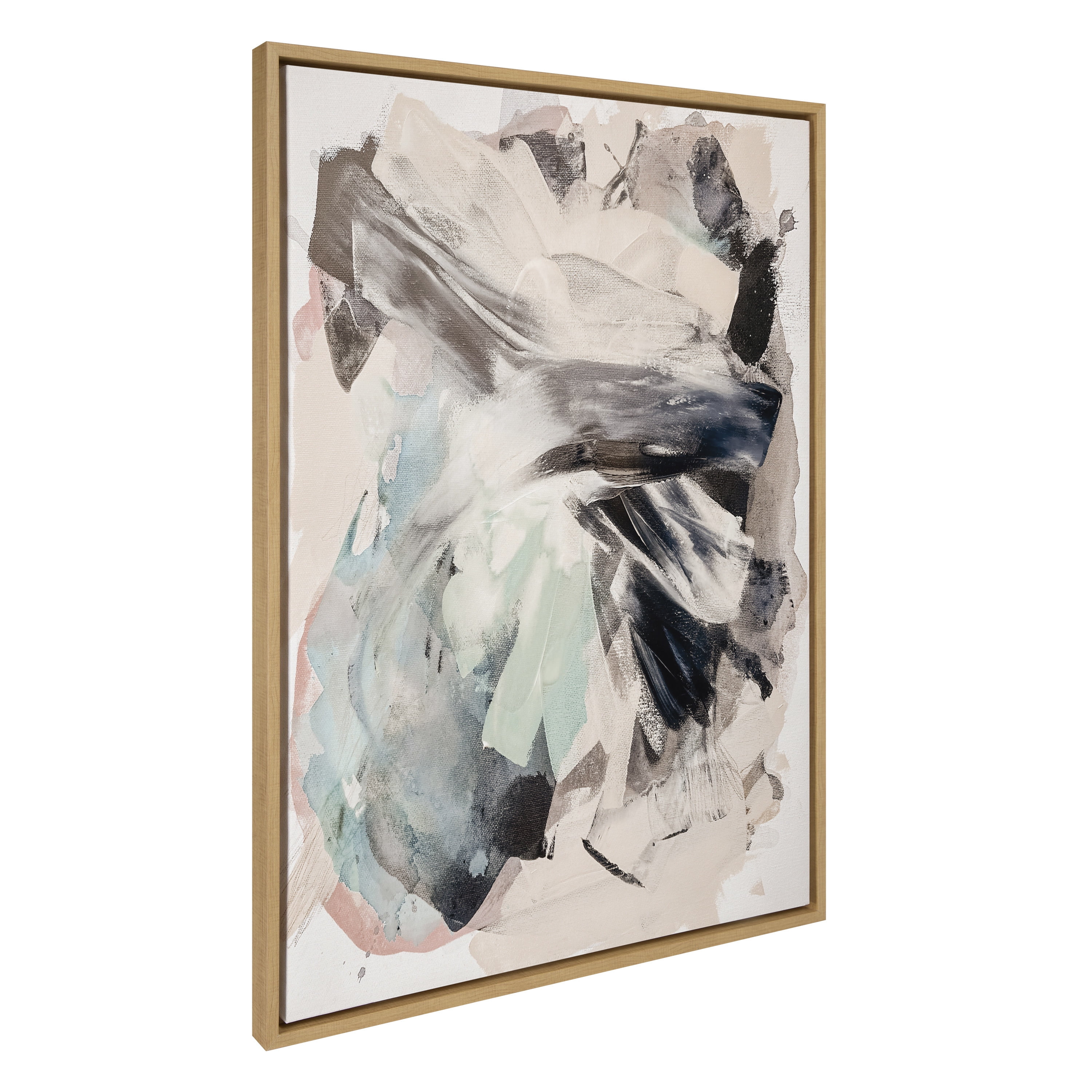 Natural Abstract Brushstrokes Canvas Wall Art, 28x38