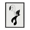thumbnail image 1 of Kate and Laurel Sylvie Past Life Framed Canvas Wall Art by Shatha Al Dafai, 18x24 Black, Decorative Modern Abstract Art Print for Wall, 1 of 7