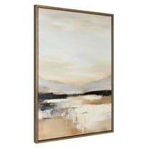 Kate and Laurel Sylvie Peaceful Landscape III Framed Canvas Wall Art by Amy Lighthall, 31.5x41.5 Gold, Modern Abstract Landscape Art for Wall