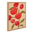 thumbnail image 1 of Kate and Laurel Sylvie Persimmon Framed Canvas Wall Art by Emma Daisy, 18x24 Natural, Simple Floral Botanical Wall Décor, 1 of 6