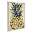thumbnail image 1 of Kate and Laurel Sylvie Pineapple Study No 2 Framed Canvas Wall Art by Rachel Christopoulos, 18x24 White, Abstract Bright Fruit Art Wall Décor, 1 of 6