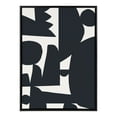 thumbnail image 1 of Kate and Laurel Sylvie Quiet Jungle 1 Framed Canvas Wall Art by Kelly Knaga, 28x38 Black, Modern Abstract Art for Wall, 1 of 8