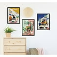 thumbnail image 1 of Kate and Laurel Sylvie Record Player, TV Cat Bed and Chill Out Saturday Framed Canvas Wall Art Set by Rachel Lee of My Dream Wall, 3 Piece Set Black, 1 of 7