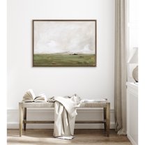 Kate and Laurel Sylvie Rest No 1 Framed Canvas Wall Art by Mackenzie Nelson, 41.5x31.5 Gold, Soft Casual Landscape Art for Wall
