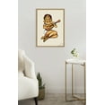 thumbnail image 1 of Kate and Laurel Sylvie Smokey Eyes Cowgirl Framed Canvas Wall Art by The Whiskey Ginger, 18x24 Natural, Cute Western Art for Wall, 1 of 7