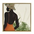 thumbnail image 1 of Kate and Laurel Sylvie So So Tropical Framed Canvas Wall Art by Mary Joak, 22x22 Gold, Decorative Feminine Nature Art For Wall, 1 of 6