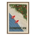 thumbnail image 1 of Kate and Laurel Sylvie Travel Poster Dominican Republic Framed Canvas Wall Art by Chay O., 23x33 Gold, Decorative Travel Art for Wall, 1 of 7