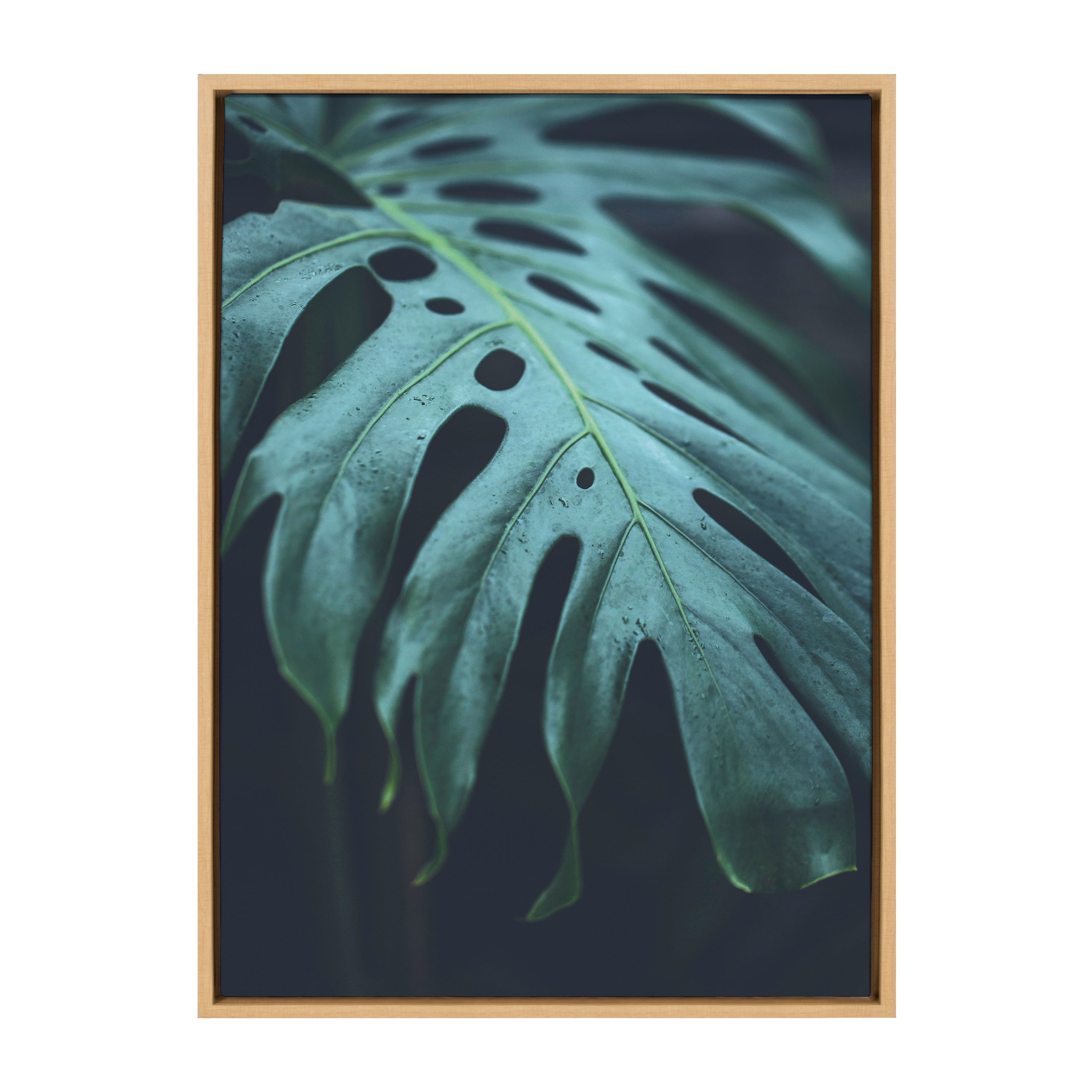 Kate and Laurel Sylvie Tropical Frond Framed Canvas Art Print, 23" x 33", byF2 Images